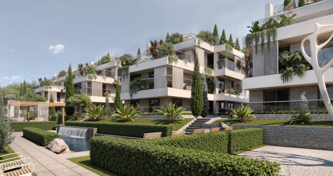 <p>The master plan of the project, created by the international architectural studio Semrén & Månsson, is designed to bring harmony, comfort, and a natural rhythm to everyday life.<br>Each building features underground parking with direct street access, keeping the inner courtyard car-free, safe, and green<br>Two rows of buildings enclose a green courtyard — the heart of the complex, with a swimming pool, leisure zones, a playground, and sports areas.<br>Facades with green consoles create the impression of floating gardens, allowing the buildings to blend naturally with the landscape and dissolve into the beauty of nature.<br>Private gardens of the ground-floor units give residents the feeling of living in their own house.Wile green consoles form a “garden outside the window” for the first-floor apartments and penthouses.<br>The project offers a contemporary residential environment where architecture, landscape, and nature exist in perfect balance.</p><p>The project enjoys a prime position across from Župa Park (6) and within walking distance of Tivat’s vibrant center, home to Porto Montenegro — a world-class marina lined with fine dining, cafés, and designer boutiques. Just a short drive away lies Kotor Old Town, the jewel of the Adriatic. The complex offers easy access to all key destinations in Tivat.<br>Leisure & Lifestyle<br>- Porto Montenegro (1) — luxury marina with 70+ boutiques, cafés, and restaurants, only a 10-minute walk away<br>- City Beach (5) — just 600 m from the complex, a lively seaside promenade with cafés and water activities<br>- Old City Marina (4) — authentic local harbor, only a 5-minute walk from the complex<br>Education<br>- Knightsbridge School International Montenegro (3) — IB curriculum international school, a 5-minute drive<br>- Arcadia Academy (8) — A Level curriculum international school, a 10-minute drive<br>Healthcare<br>- Milmedika Polyclinic (2) — modern private clinic, a 5-minute drive<br>Transport<br>- Tivat International Airport (8) — a 5-minute drive<br>- City Bus Station (7) — only a 5-minute walk from the complex. Direct links to Budva, Podgorica and Herceg-Novi</p><p>&nbsp;</p><p>All residences in the project share a unified architectural language developed by Semrén & Månsson, while each typology interacts with greenery in its own way. The residential architecture of the project is structured around three types of residences:<br>Garden Apartments — apartments on the ground level that use the natural terrain to position private gardens approximately 1.8 meters above the internal park. This creates a protected green space that combines the openness of a garden with the privacy of a private home. Panoramic windows and spacious terraces extend the living area outdoors while maintaining visual separation from shared spaces.<br>Floating Garden Apartments — apartments on the first floor defined by planted Floating Garden Consoles. These compact terraces become a natural extension of the interior, forming a green buffer that provides shade, privacy and the feeling of a garden outside the living space.<br>Sky Garden Penthouses — penthouses on the upper second level designed as open, light-filled homes. Each residence includes two bedrooms, two bathrooms, a spacious terrace and direct access to a private rooftop Sky Garden. From the roof patio, panoramic views open to the sea or surrounding mountains.</p>